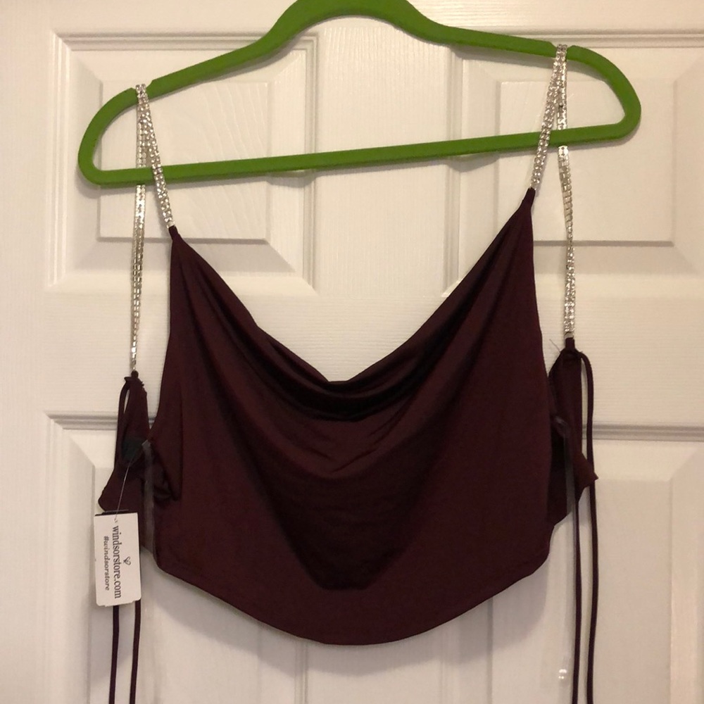 Swoop Neck Crop Top